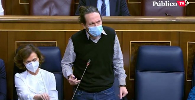 El dardo de Pablo Iglesias a Santiago Abascal: "No ha dado un palo al agua, solo ha vivido del dinero público"