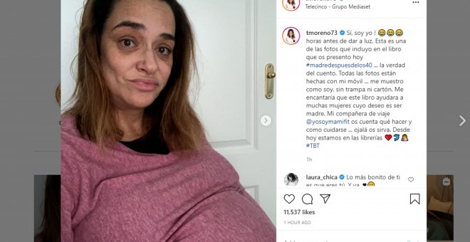 Toñi Moreno muestra la cara más realista de la maternidad