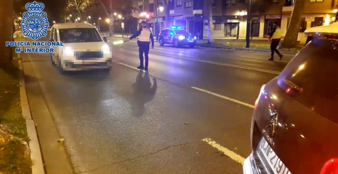 Controles de la Policía en Logroño para combatir la pandemia