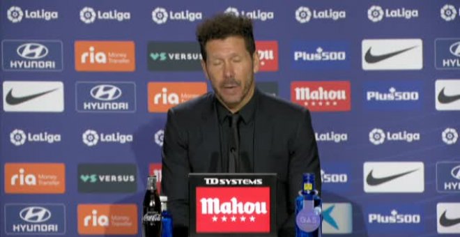 Simeone: "El grupo está muy bien, lo vengo diciendo desde hace un tiempo"