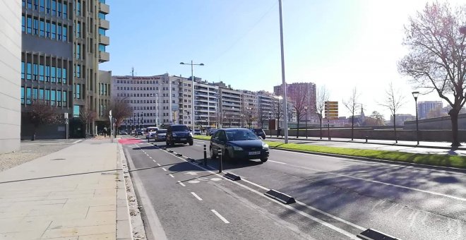 Manifestación de vehículos en Pamplona contra la 'Ley Celaá'