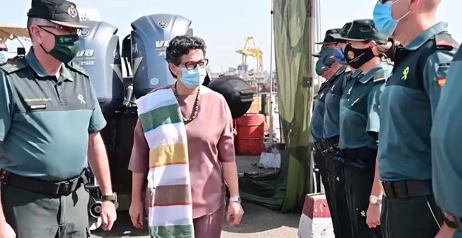 Laya visita el Destacamento de la Guardia Civil en Dakar