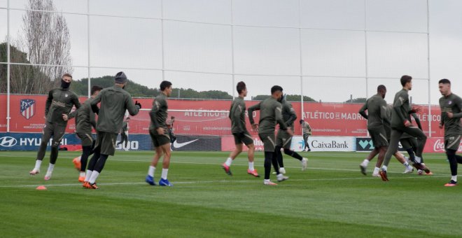 El Atlético prepara su choque de Liga de Campeones frente al Bayern