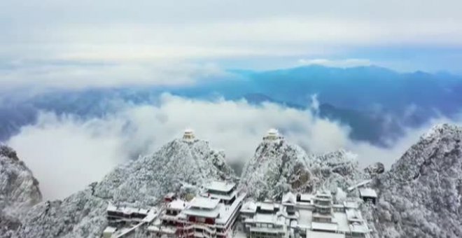 Las nevadas en China dejan imágenes espectaculares