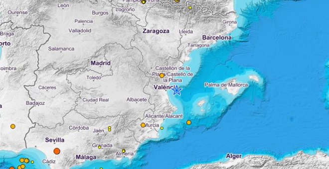 El Golfo de València registra 22 terremotos de baja magnitud durante esta noche