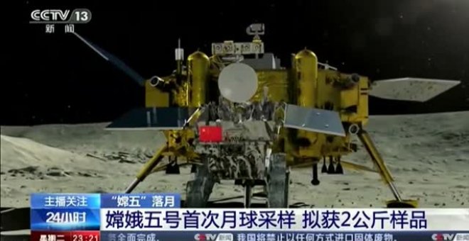 Exitoso alunizaje de la sonda china Change 5 en su tercera misión al satélite de la Tierra