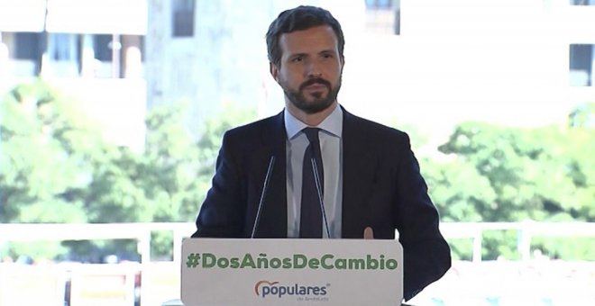 Casado acusa a Sánchez de "atacar la independencia del Poder Judicial"