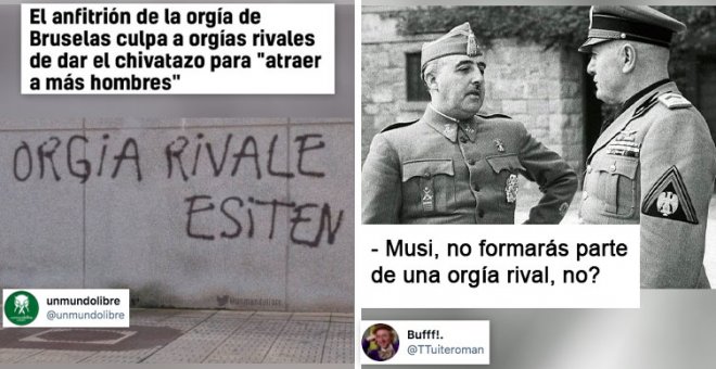 "Orgías rivales" con ultraderechistas, el concepto que ha hecho explotar la cabeza de los tuiteros