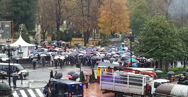 Manifestación de hosteleros contra el cierre de la hostelería