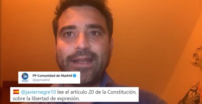 "El partido de la ley mordaza le pide a un condenado por difundir noticias falsas que lea el artículo sobre libertad de expresión": Negre y el PP se unen para reivindicar la Constitución