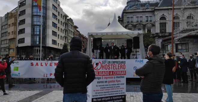 Manifestación de la hostelería en Oviedo