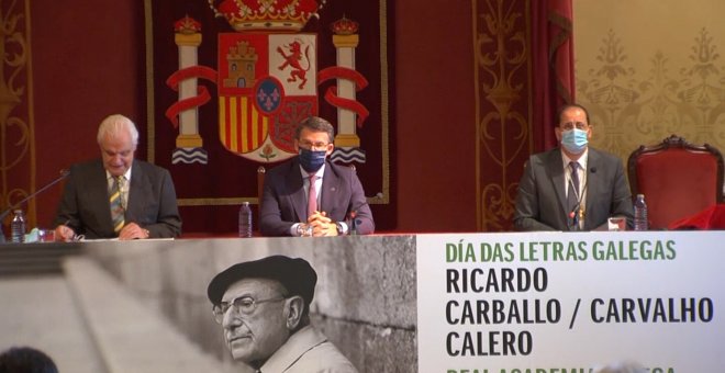 Feijóo participa en la sesión de la RAG dedicada a Ricardo Carvalho Calero