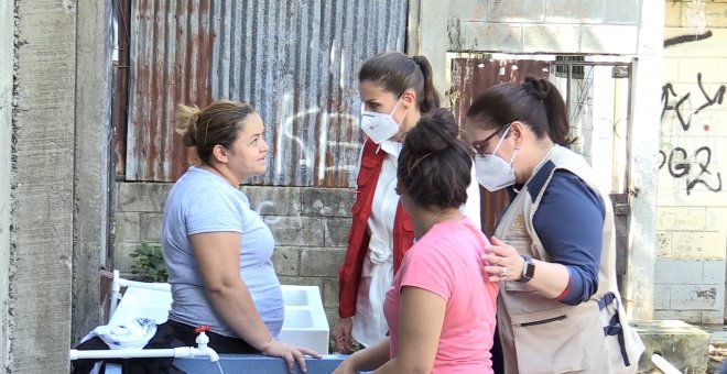 La Reina Letizia visita el albergue Instituto Patria en Honduras