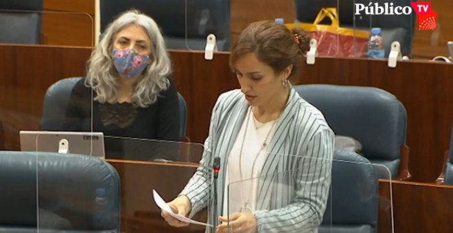 Mónica García, a Ayuso: "Usted está más cerca del partido al que le sobran 26 millones de españoles"