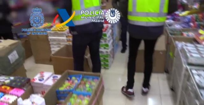 Desmantelado en Madrid uno de los mayores centros de distribución de juguetes y productos sanitarios ilegales