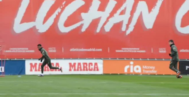 Último entrenamiento del Atético antes de recibir al Elche