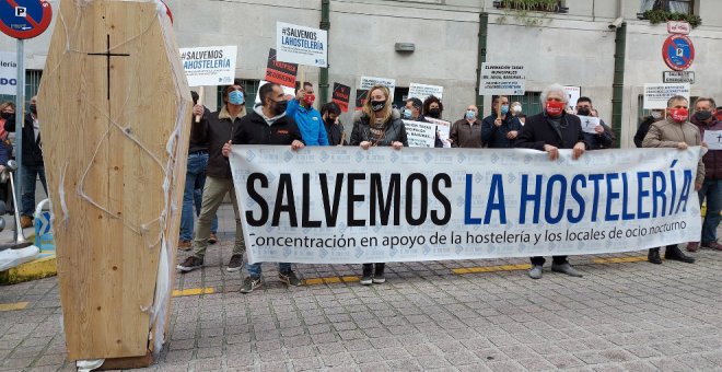 Los hosteleros volverán a manifestarse este martes en Santander