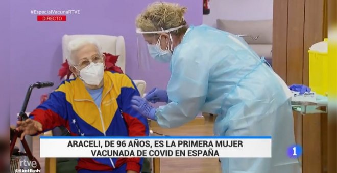 "Los efectos de la vacuna": las redes se acuerdan de Miguel Bosé y Bill Gates el día que Araceli entró en la historia de España