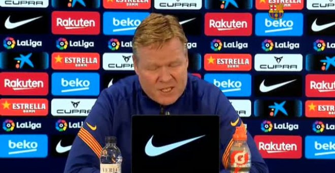 Koeman dice que no hay que estar "nerviosos" por la continuidad de Messi