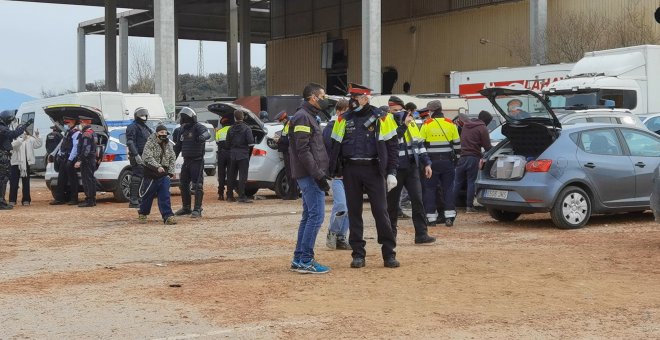 Desalojo de la 'rave' de Llinars del Vallès (Barcelona)