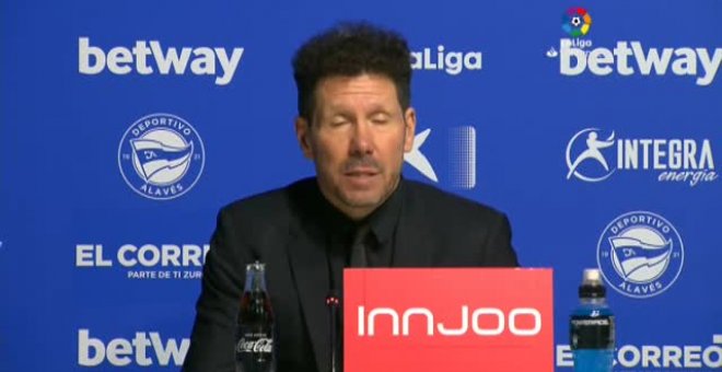 Simeone: "Lo más bonito de hoy es cómo terminó el equipo, sin ponerse nervioso"