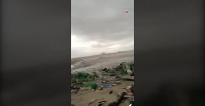 Una ola de basura inunda una playa virgen en Brasil