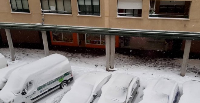 Alcalá de Henares vive una nevada histórica