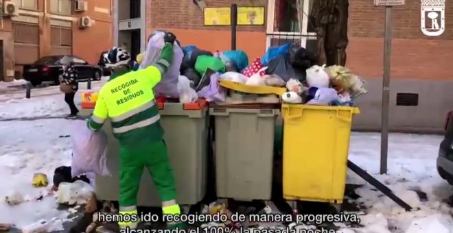 El servicio de recogida de residuos de Madrid ya funciona al 100%