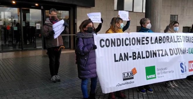 Sindicatos de salud protestan por las condiciones de la plantilla