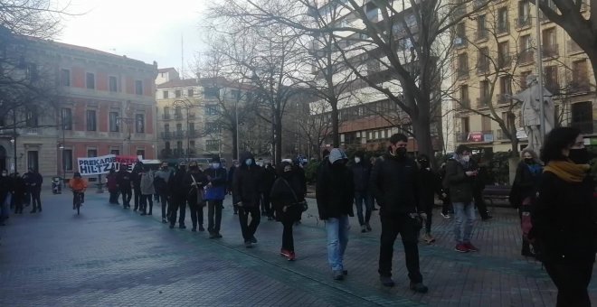 Manifestación en Pamplona para reclamar medidas contra la siniestralidad laboral