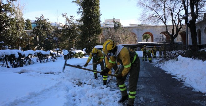 Brigadas Forestales trabajan en Madrid tras las nevadas