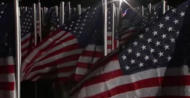 200.000 banderas de EEUU sustituirán a los ciudadanos que no podrán acudir a la jura de Biden