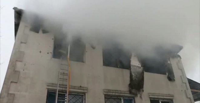 15 muertos por un incendio en una residencia de Ucrania