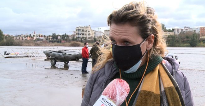 Tres fallecidos en el Guadiana cuando retiraban camalote