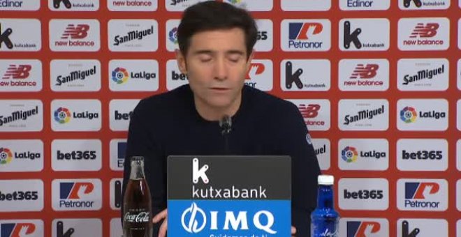 Marcelino: "Lo importante es que hemos visto a un equipo excelente lograr un gran resultado"