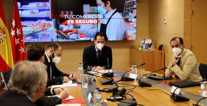 Reunión entre Aguado y el sector comercial en Madrid