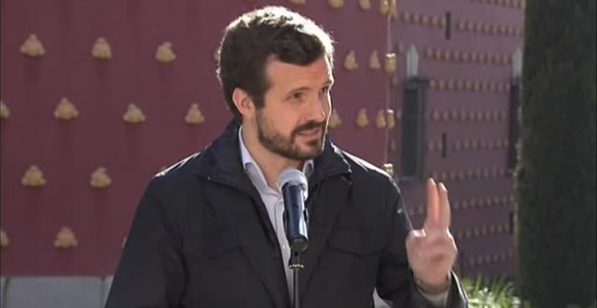 Pablo Casado acusa a Sánchez de incumplir la normativa electoral por la inauguración del AVE