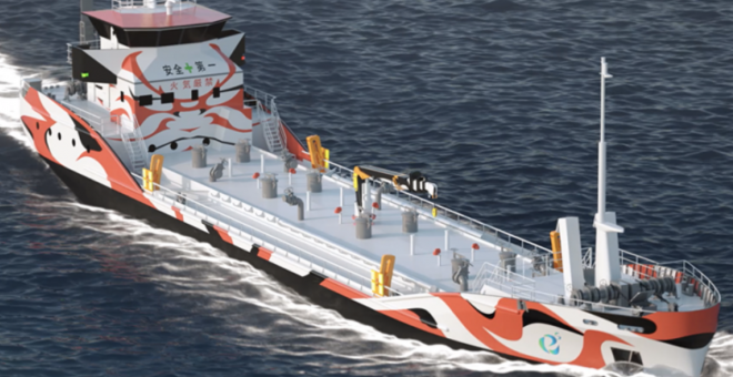 ¿Qué baterías equipa el buque cisterna totalmente eléctrico de Kawasaki y Asahi?
