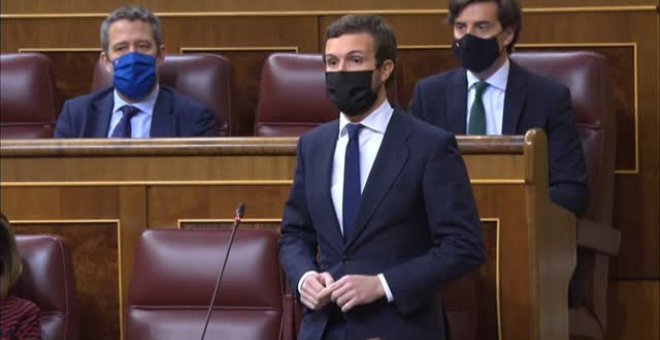 Pedro Sánchez a Casado: "Incluso Abascal le da lecciones de responsabilidad y sentido de Estado"
