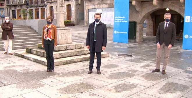 Feijóo visita las obras de un albergue de peregrinos en Vigo