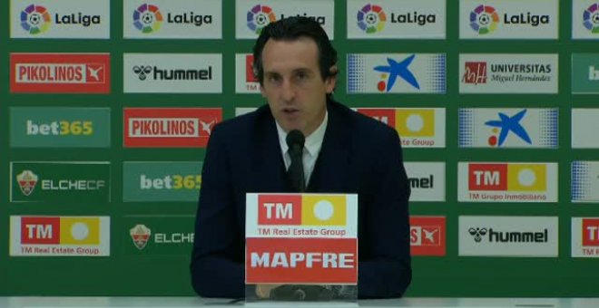 Unai Emery: "La regularidad que llevamos no es suficiente"