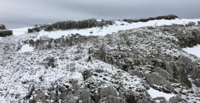 Rescatado en helicóptero un senderista que se desorientó cuando hacía una ruta en Soba