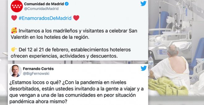 "Luego diréis que el virus entra por Barajas": críticas a una campaña de la Comunidad de Madrid en plena tercera ola