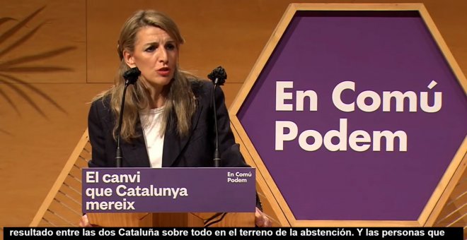 Díaz pide a socialistas votar a los comuns para "cambiar la vida de la gente"