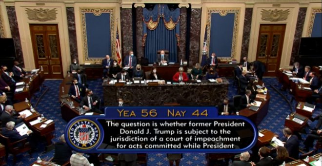 El Senado vota a favor de proceder con el juicio político de Trump