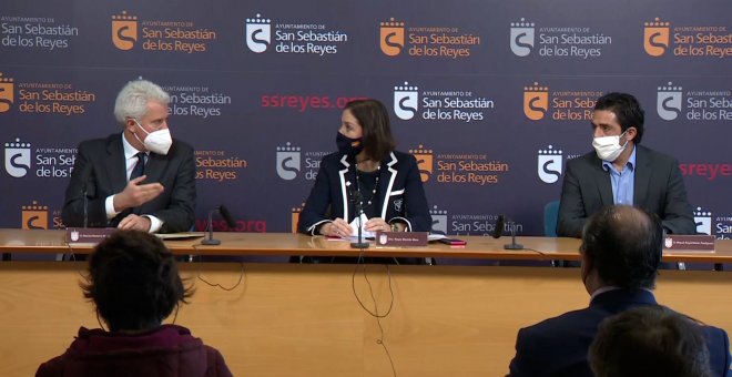 Rueda de prensa de Maroto en San Sebastián de Los Reyes