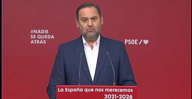 Ábalos sobre el resultado electoral en Cataluña: "Los socialistas no defraudaremos la confianza que han depositado en nosotros"