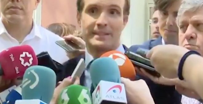 Cuando Casado decía que la solución a los problemas del PP no es cambiarse "al edificio de enfrente"