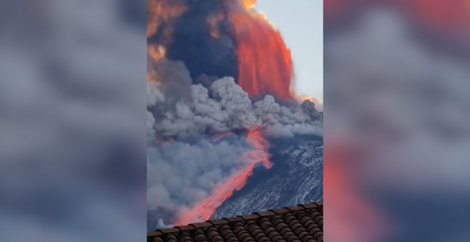 Espectacular nueva erupción del volcán Etna en Sicilia