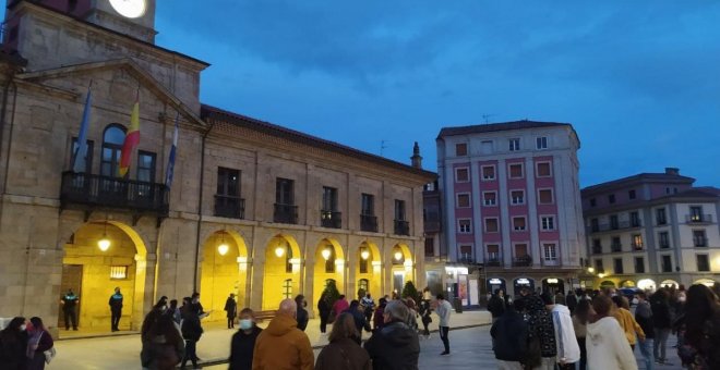 Concentración en Avilés en apoyo a Pablo Hasél